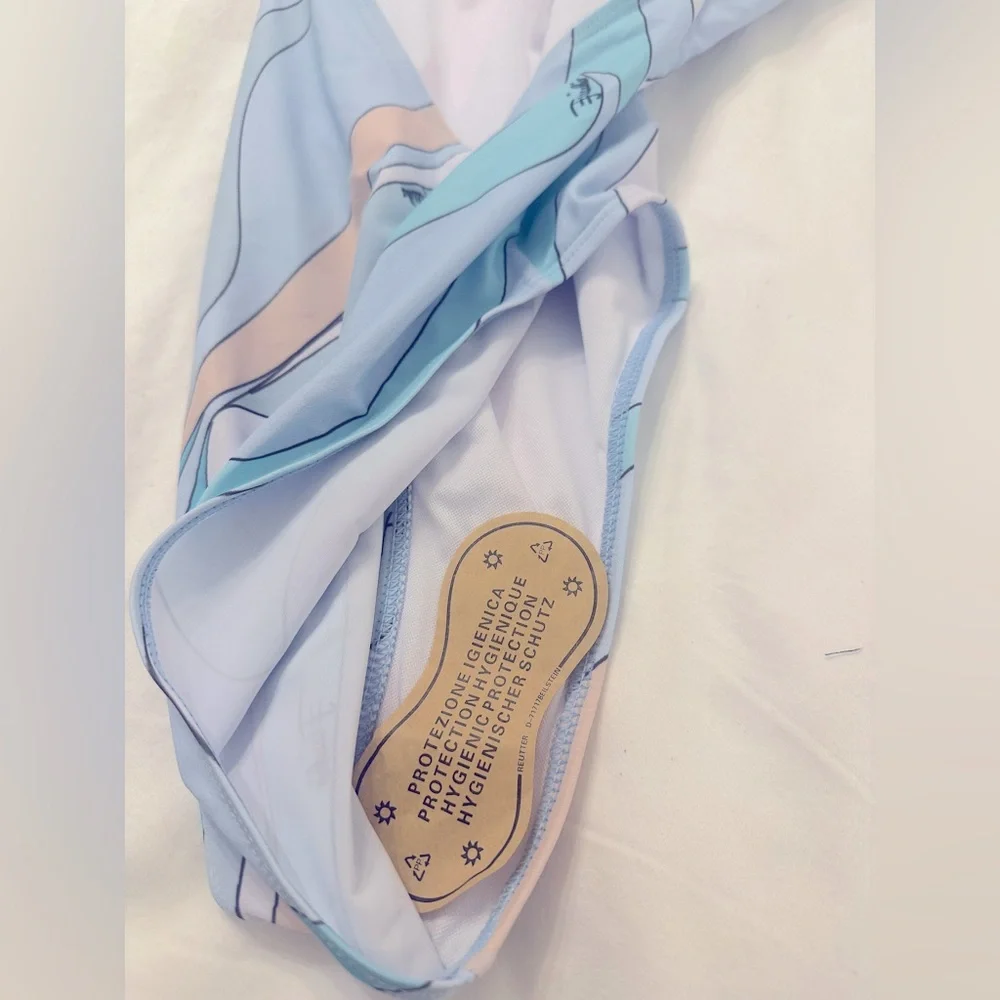 Pucci Blue Swirl One Piece Swimsuit - Picture 5 of 10